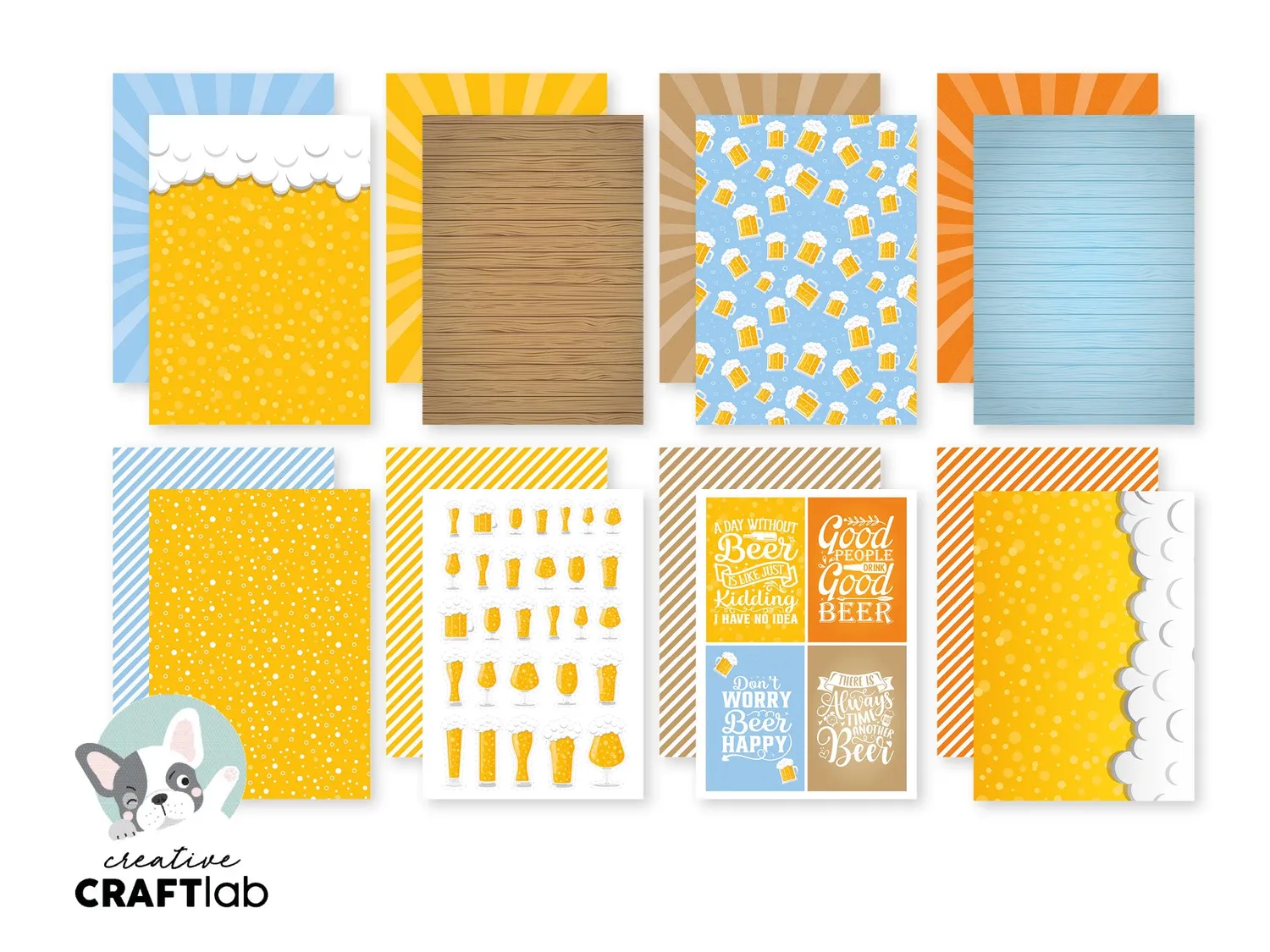 StudioLight Creative Craftlab Friendz Designpapier Beer O'clock