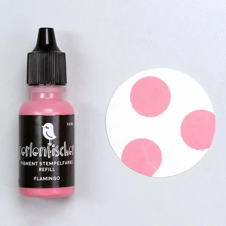 Perlenfischer Pigment Refill Stempelfarbe Flamingo 14 ml