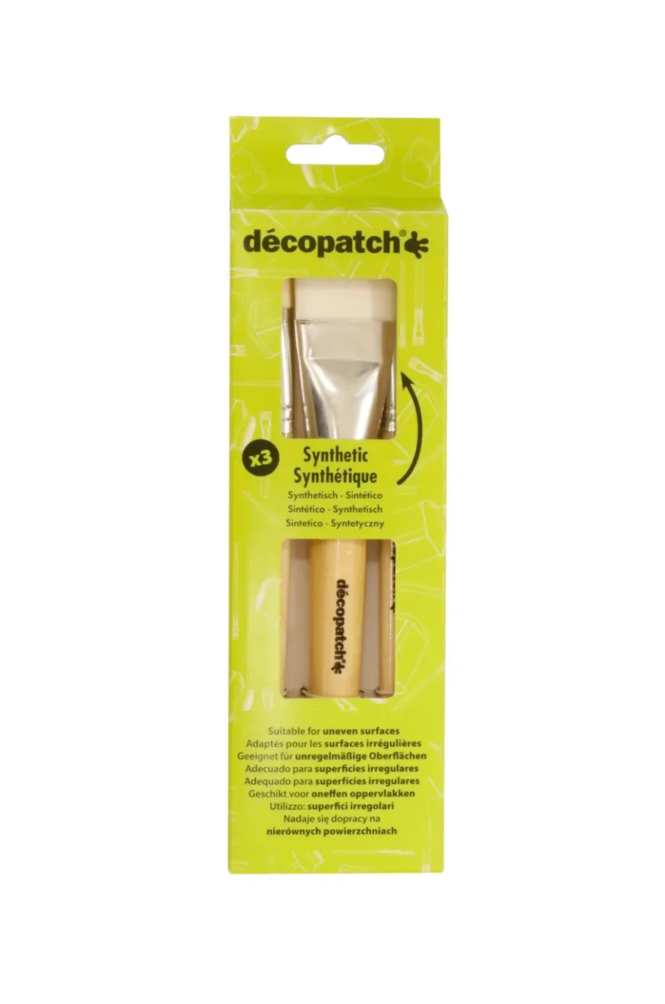 décopatch Pinsel Seide 3er Set unebene Flächen