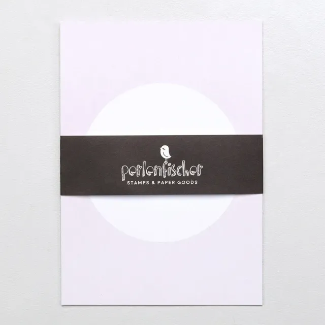 Perlenfischer Dot Postkarten Soft Lavendel 5er glatt 350g