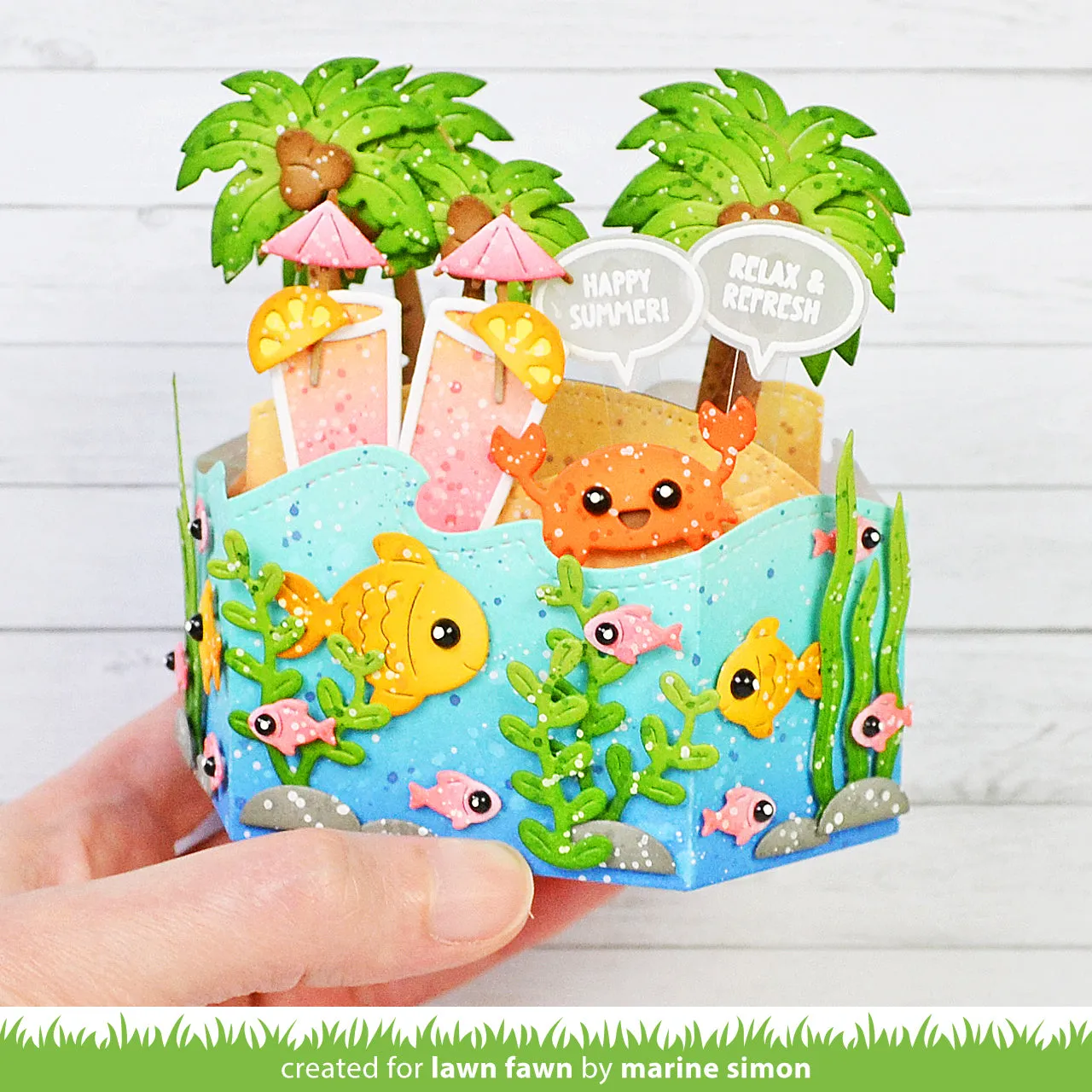 Lawn Fawn Platform Pop-Up Palm Tree Stanzschablonen 5er