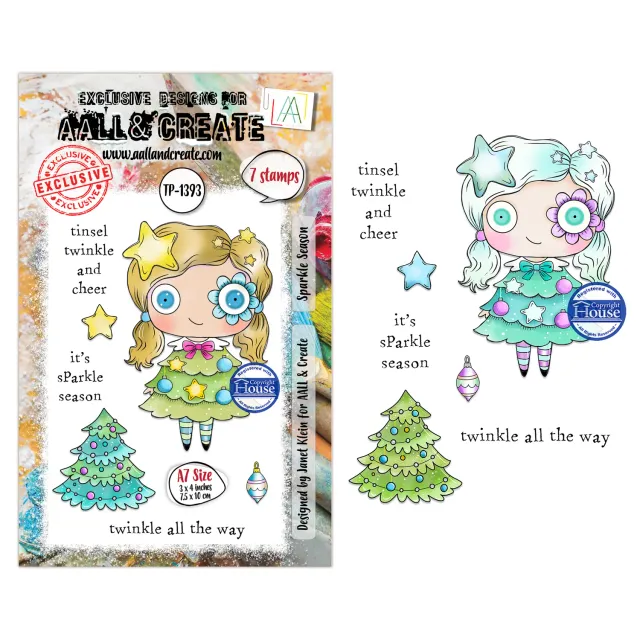 AALL and Create TP-1393 Sparkle Season Stempel A7 Weihnachten