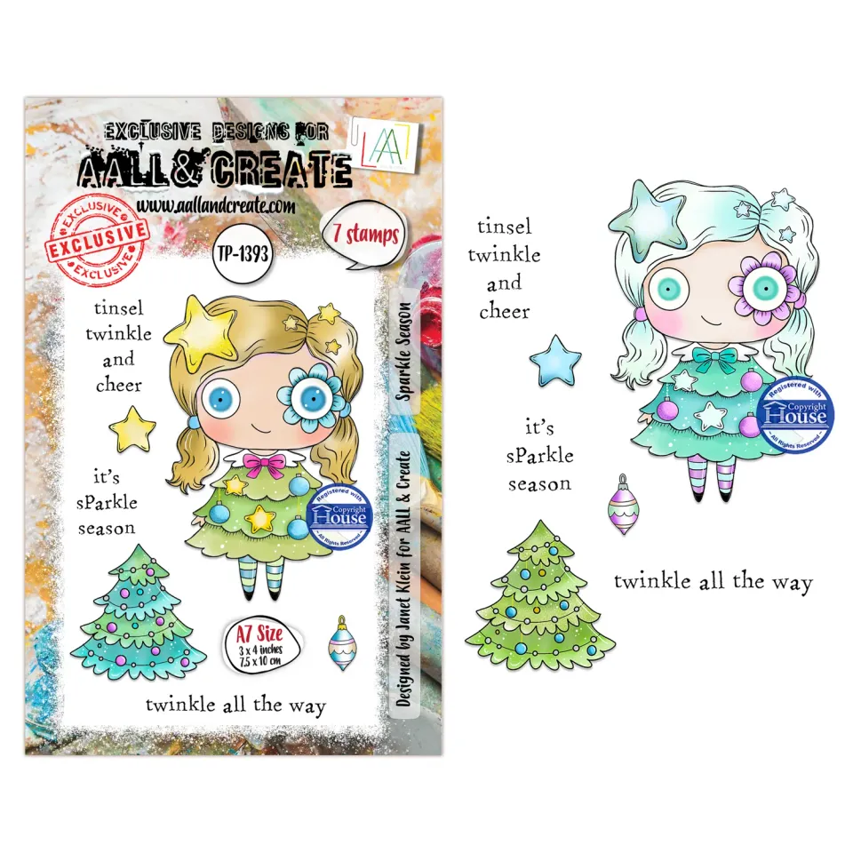AALL and Create TP-1393 Sparkle Season Stempel A7 Weihnachten