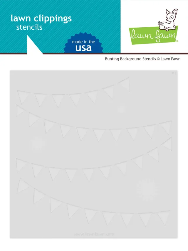 Lawn Fawn Bunting Background Stencils Schablonen 2-teilig