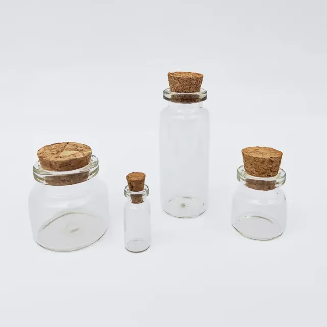 Lavinia-Stamps Mini Glasfläschchen 10x24 mm 2er-Set