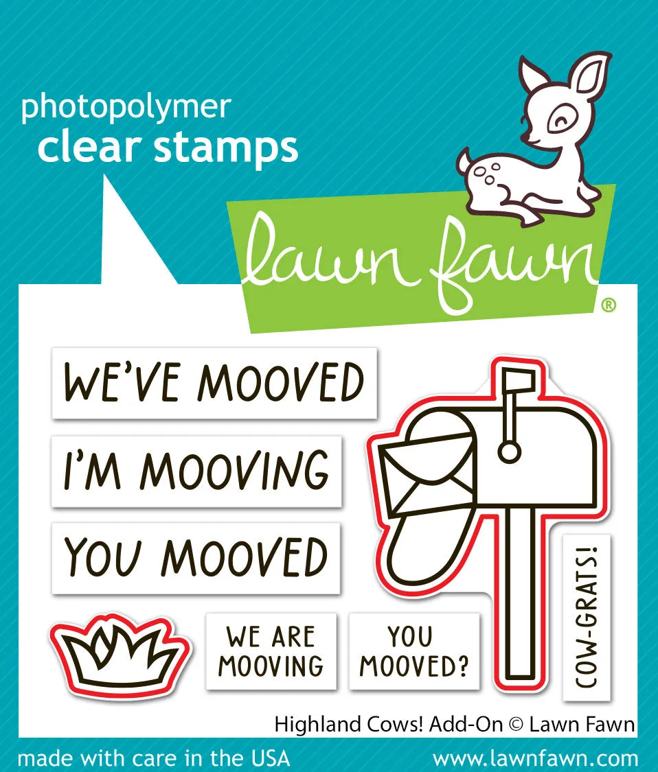 Lawn Fawn Highland Cows Add-On Lawn Cuts Stanze 2tlg