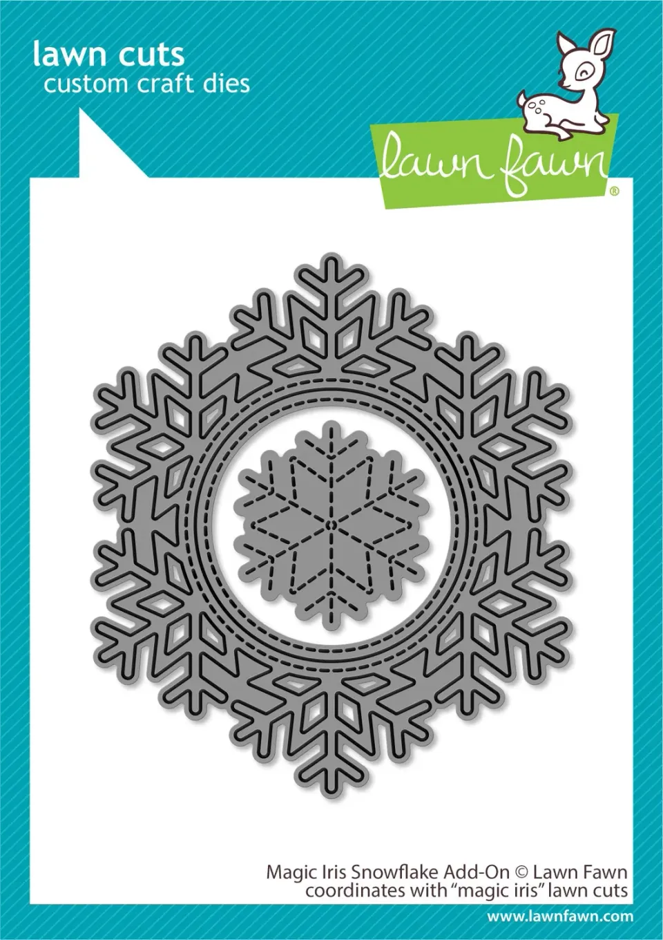 Lawn Fawn Magic Iris Snowflake Add-On Stanzen Winter