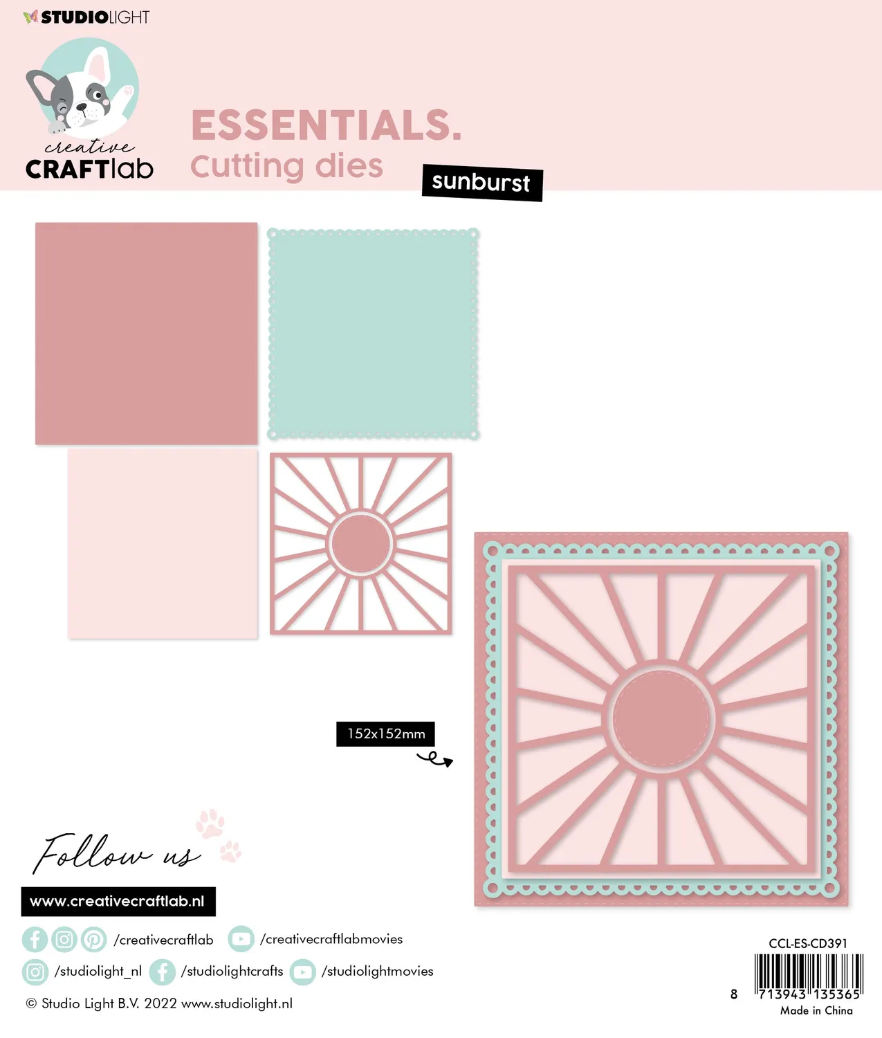 StudioLight Creative Craftlab Essentials Sunburst Stanzschablone Strahlen