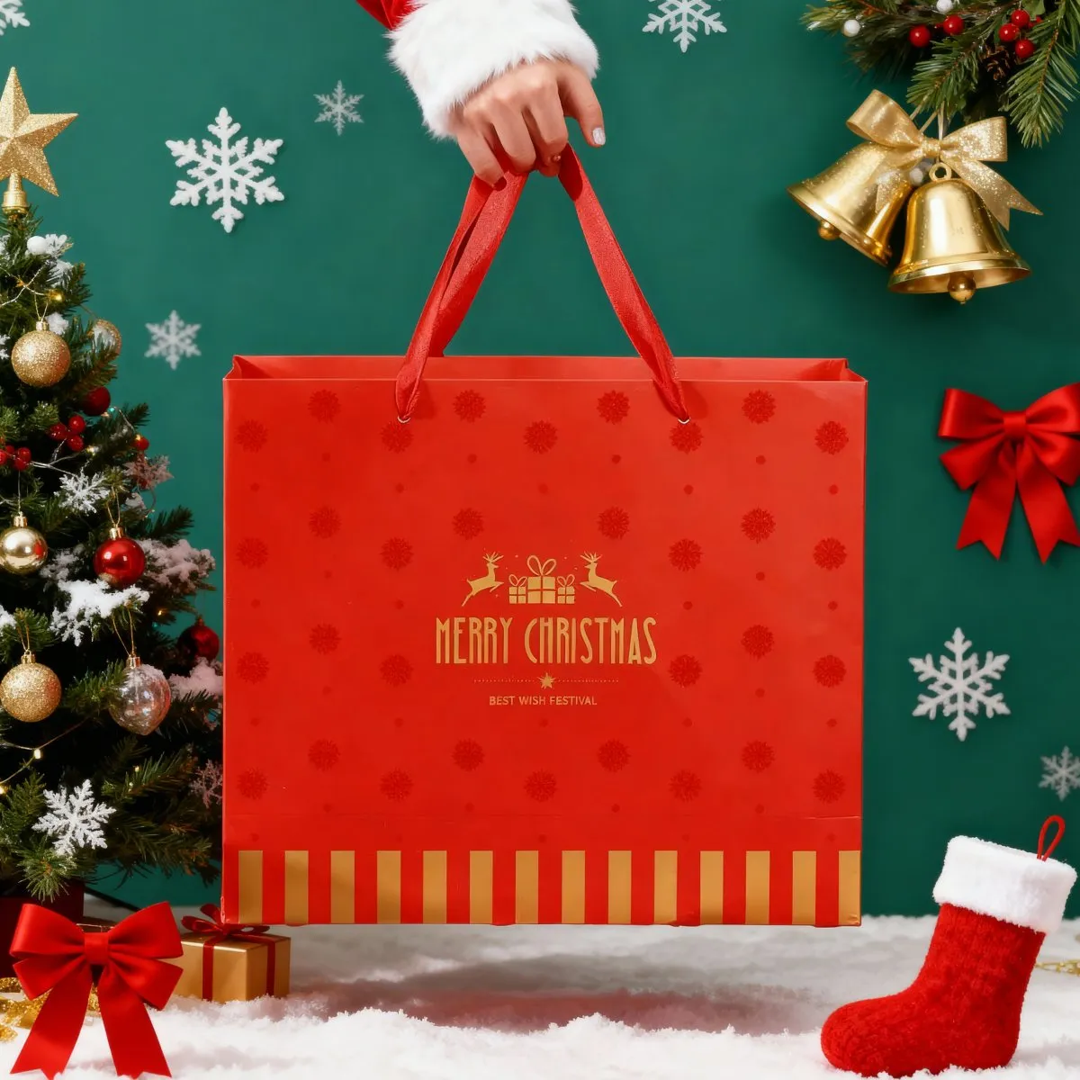 Ieebee Red Christmas Geschenkbox Scrapbook Set groß