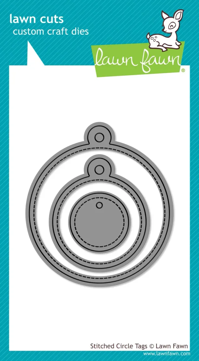 Lawn Fawn Stitched Circle Tags Stanzen 3 Anhänger
