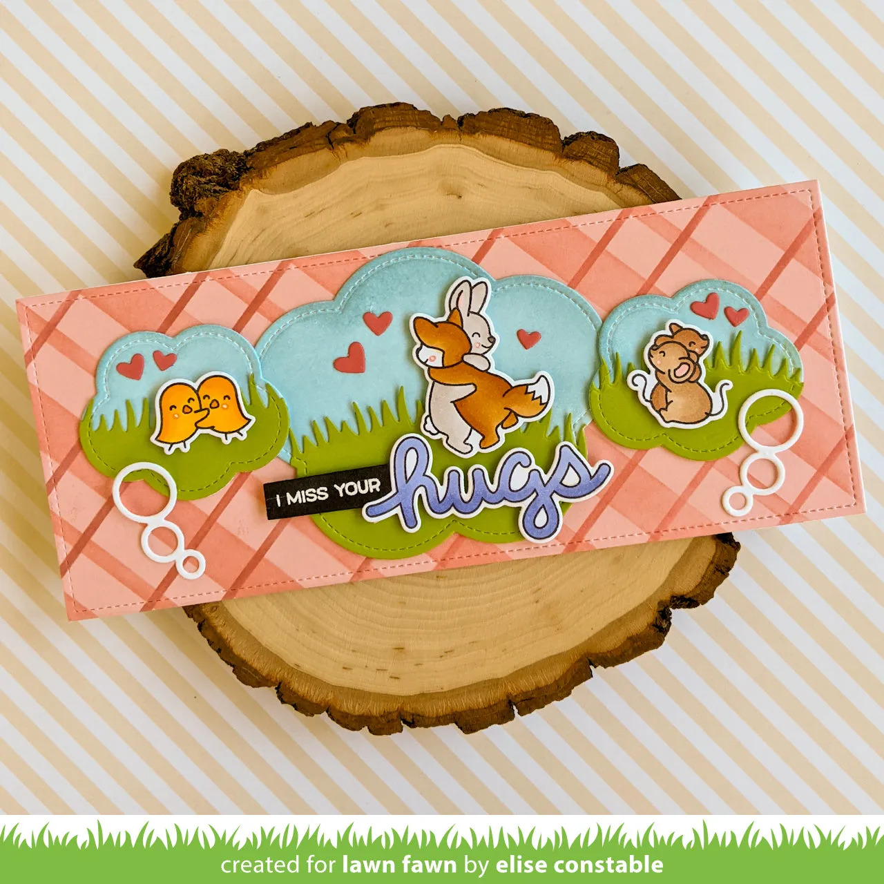 Lawn Fawn Outside In Stitched Thought Bubble Stanzschablonen genäht