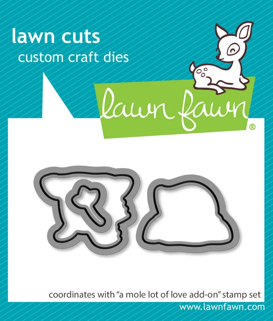 Lawn Fawn A Mole Lot of Love Add-On Stanzschablonen 3-tlg