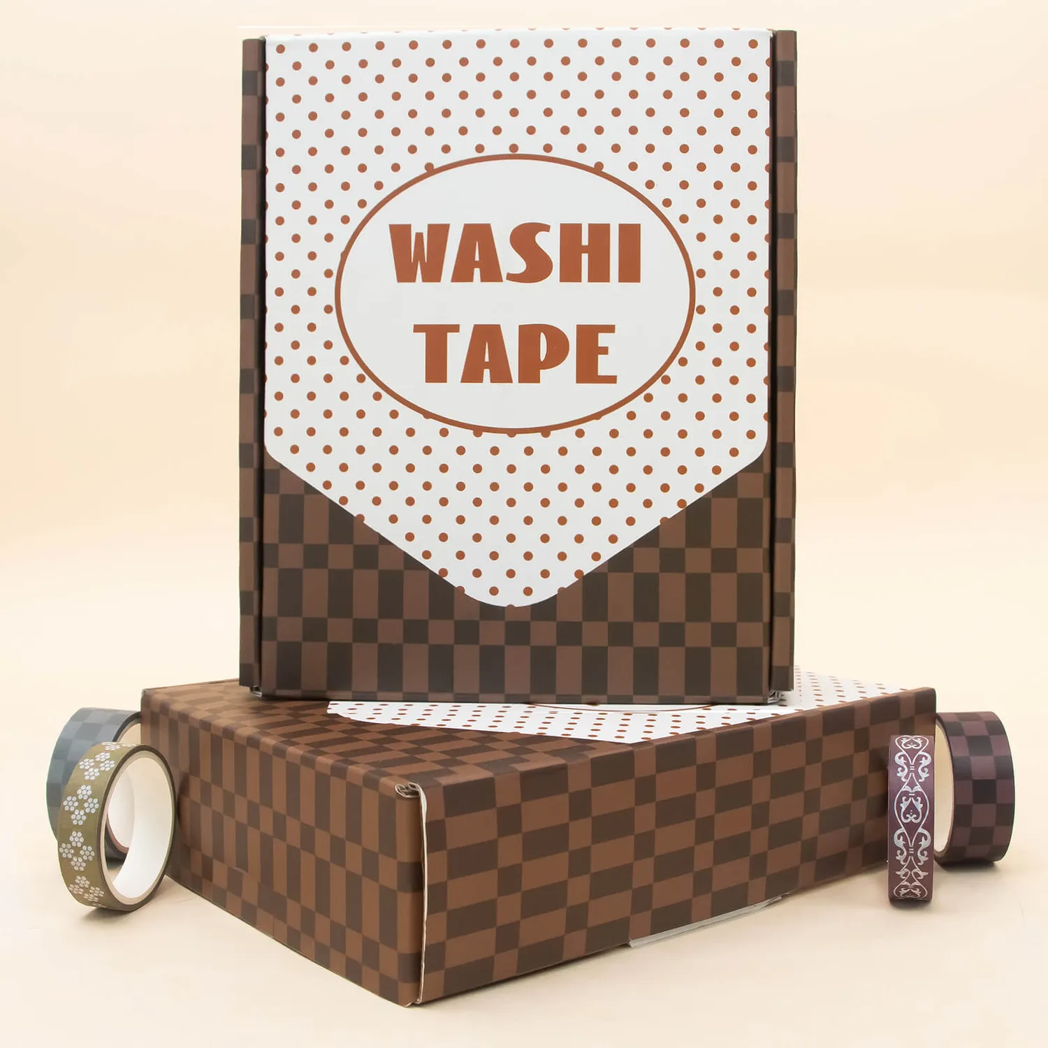 Ieebee Minimalist Washi Tape 44 Rollen neutral Grid