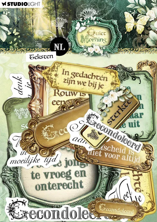 StudioLight Quiet Morning Papierelemente 24 Stück Texte NL