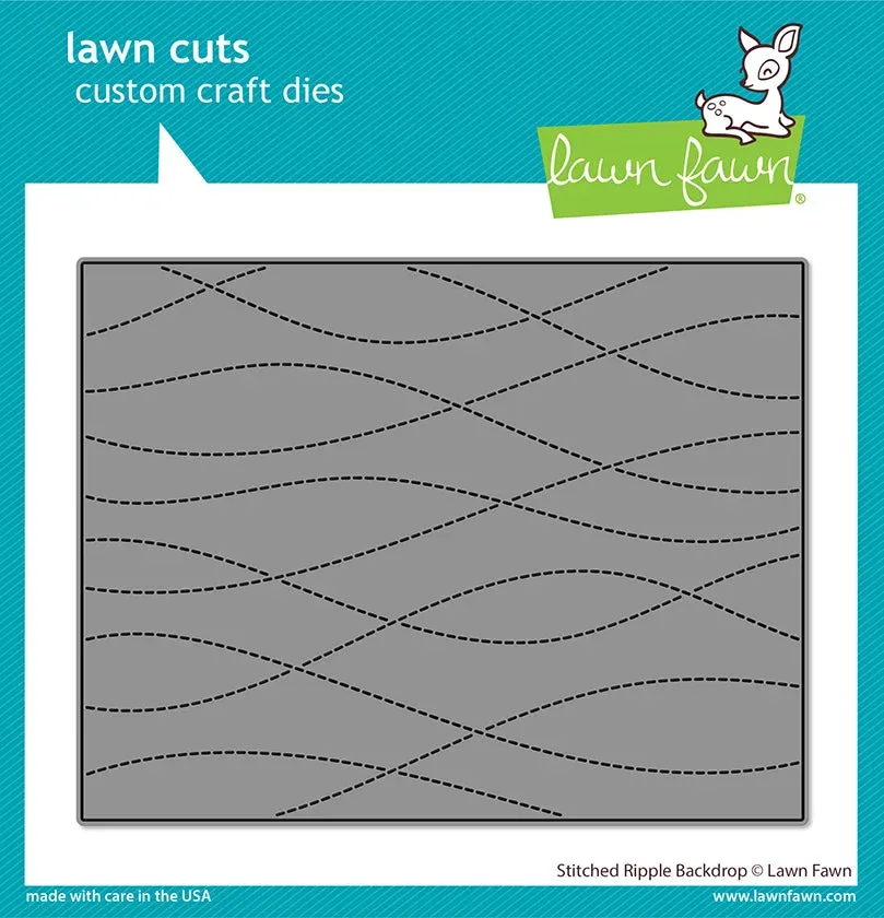 Lawn Fawn Lawn Cuts Stitched Ripple Backdrop Stanze Wellen
