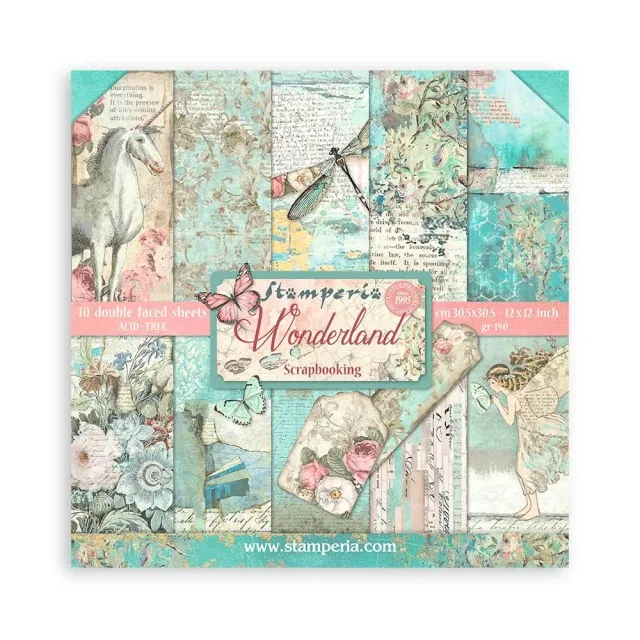 Stamperia Shabby Rose Scrapbook Papier Block 30,5x30,5cm säurefrei