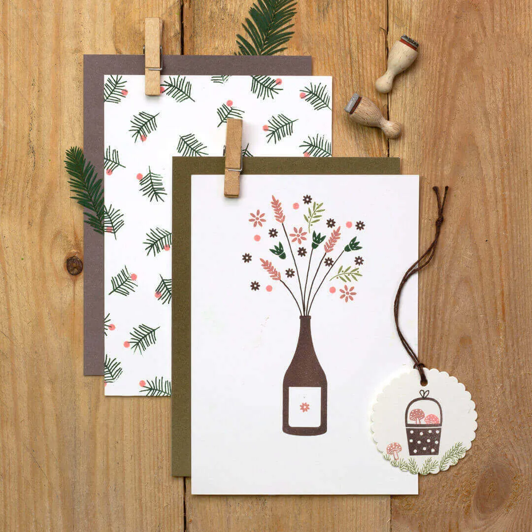 Perlenfischer Lavendel Stempel Holz 19 mm