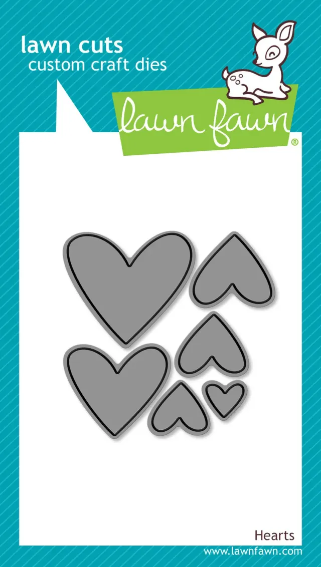 Lawn Fawn Hearts LF492 Stanzschablonen 6-teilig