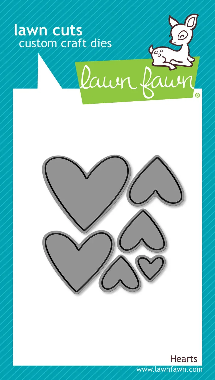 Lawn Fawn Hearts LF492 Stanzschablonen 6-teilig