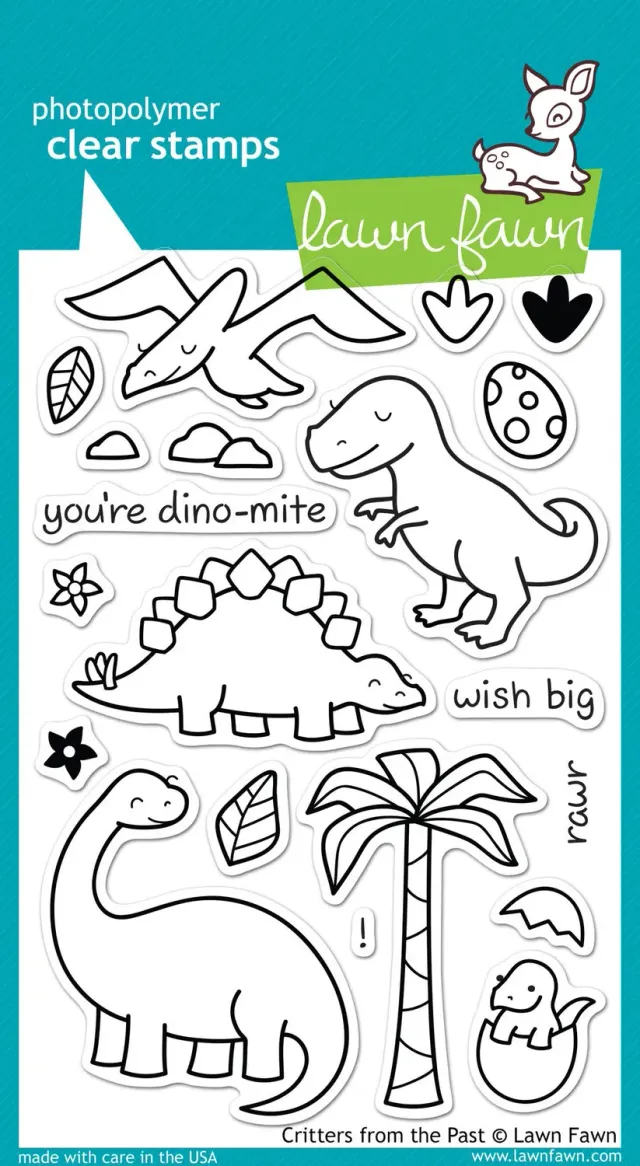 Lawn Fawn Critters from the Past Clear Stamps Dinosaurier