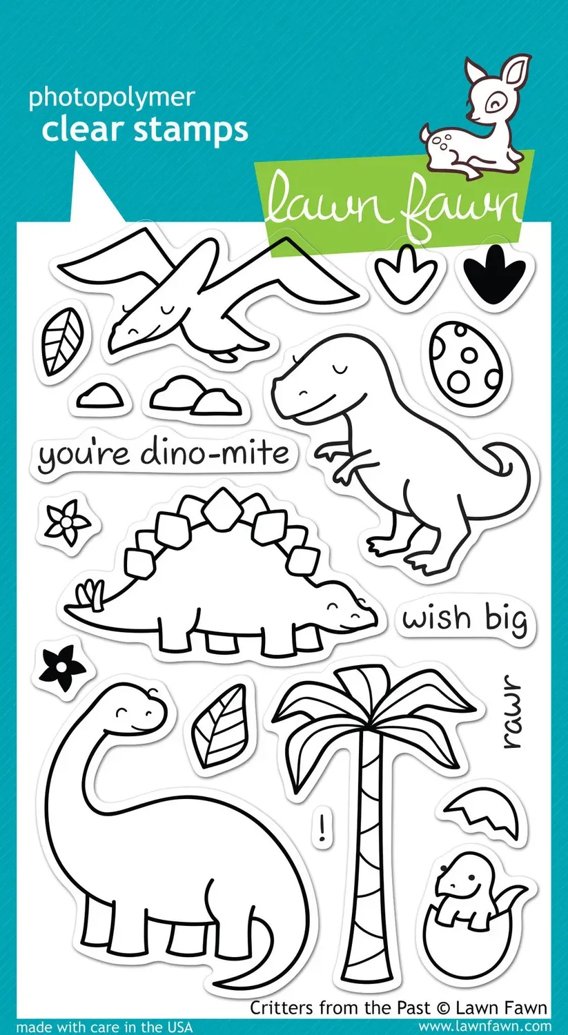 Lawn Fawn Critters from the Past Clear Stamps Dinosaurier