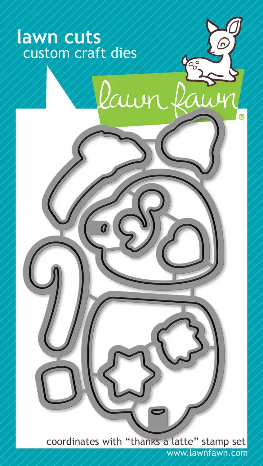 Lawn Fawn Thanks a Latte Lawn Cuts Stanzschablone Kaffee