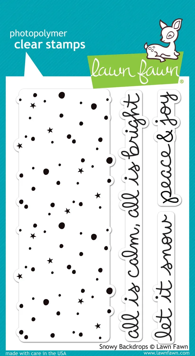 Lawn Fawn Snowy Backdrops LF980 Clear Stempel Winter