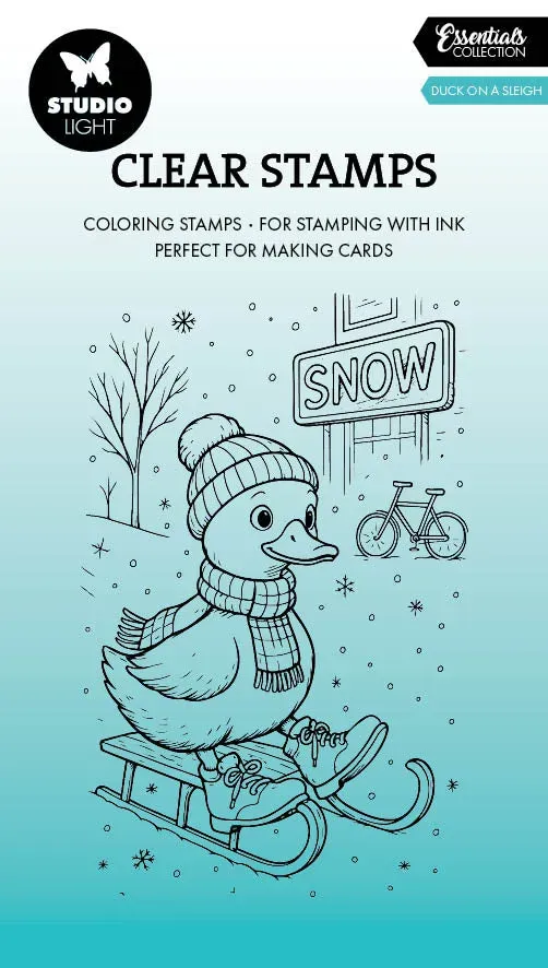 StudioLight Essentials Duck on a Sleigh Clear Stamp Ente