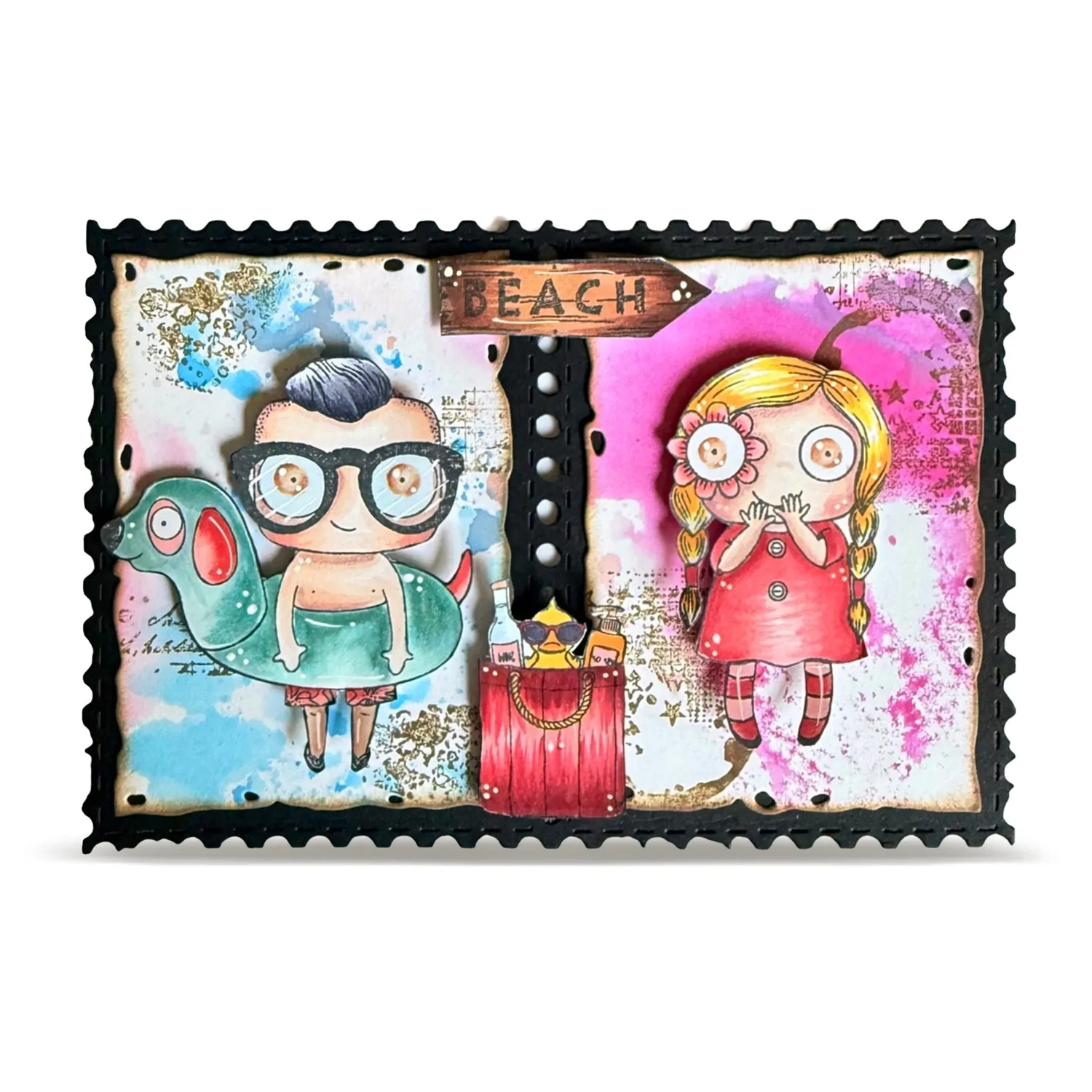 AALL and Create TP-1451 Stempelset Floatie Abs A7 Janet Klein