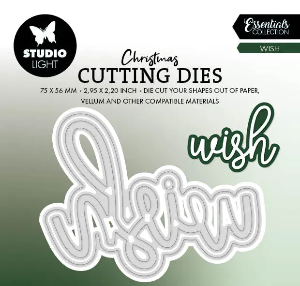 StudioLight Essentials Stanzschablone Wish Schriftzug