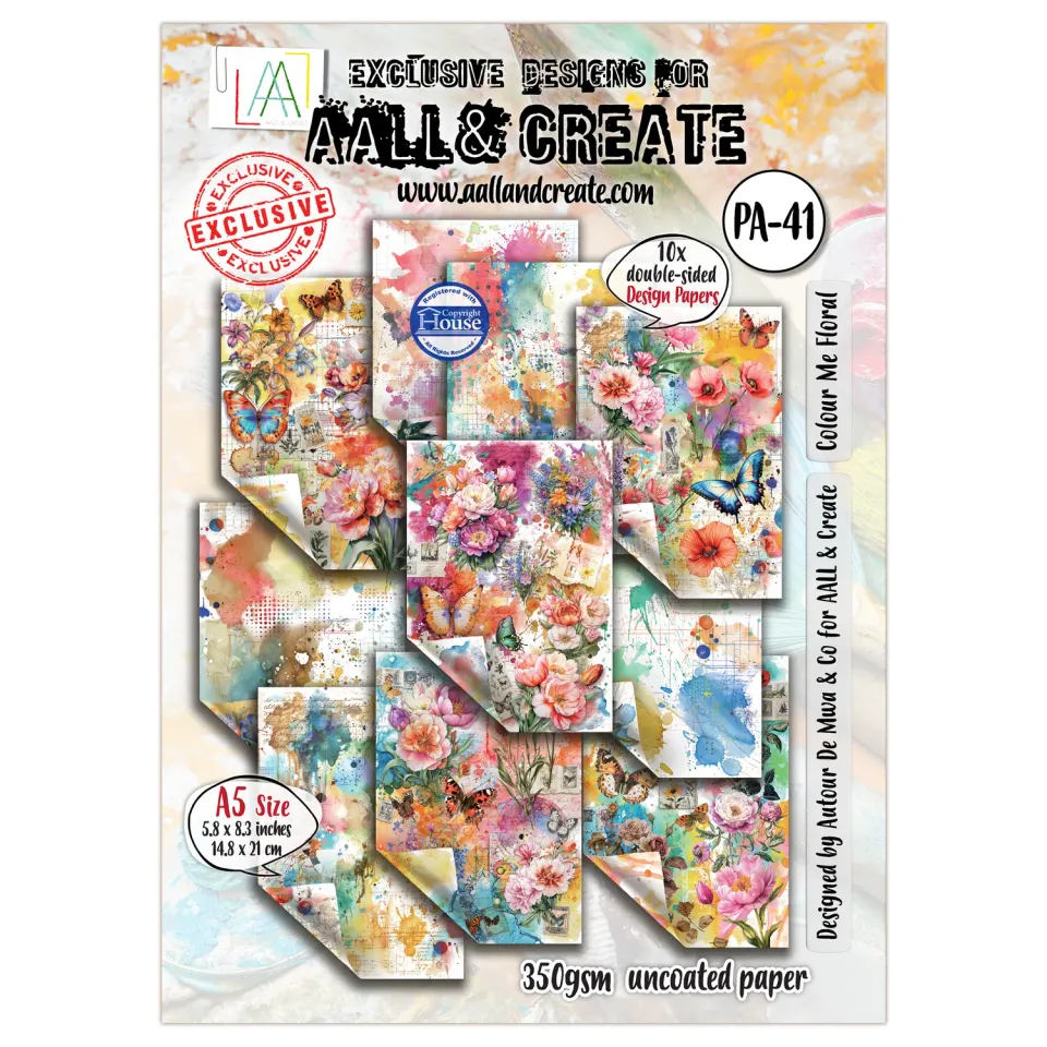 AALL and Create PA-41 Colour Me Floral Designpapier A5