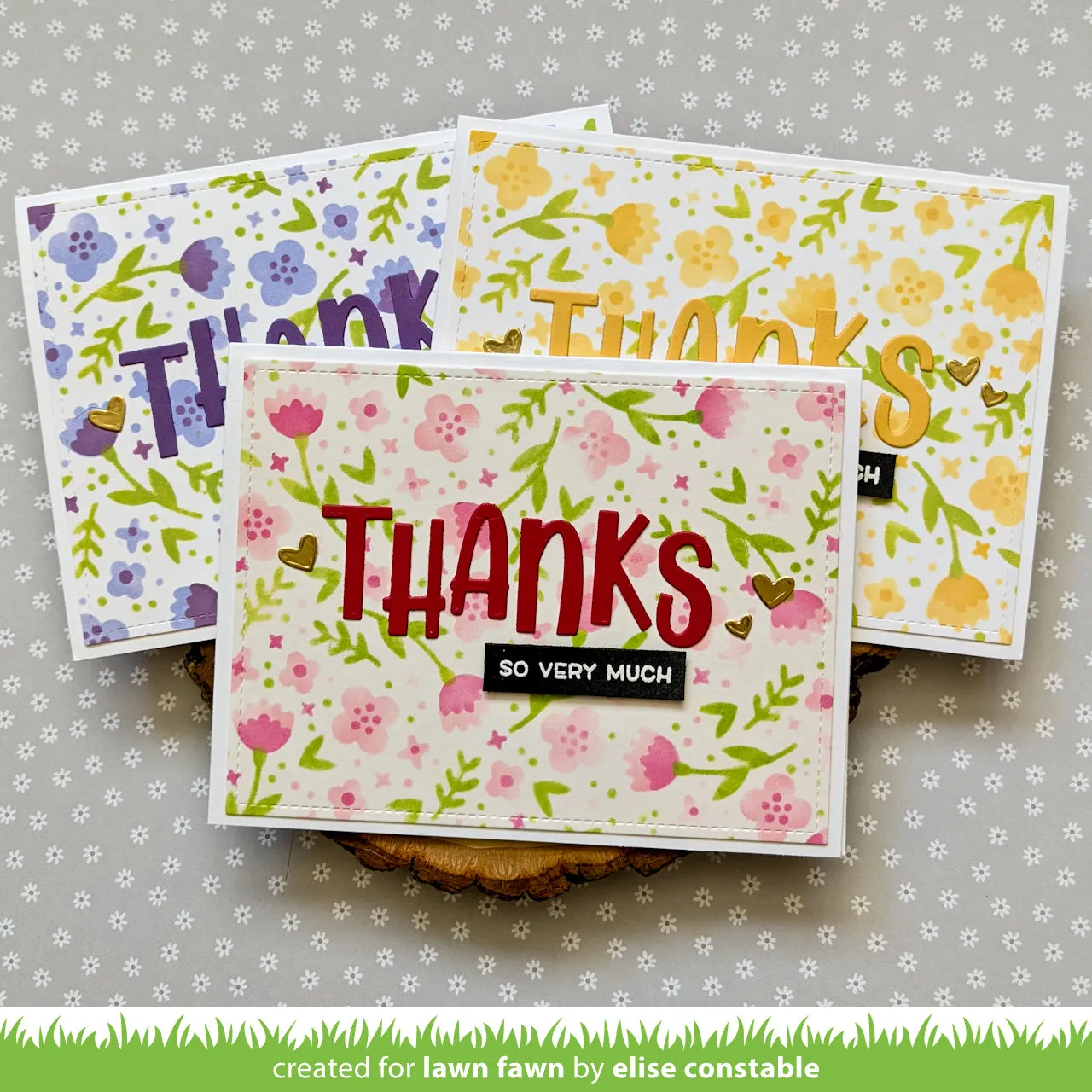 Lawn Fawn Spring Blossoms Schablonen 6x6 Zoll 3-teilig