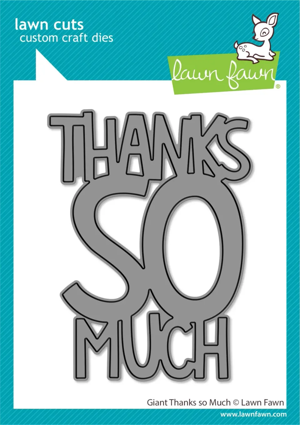 Lawn Fawn Lawn Cuts Giant Thanks So Much Stanze Danke
