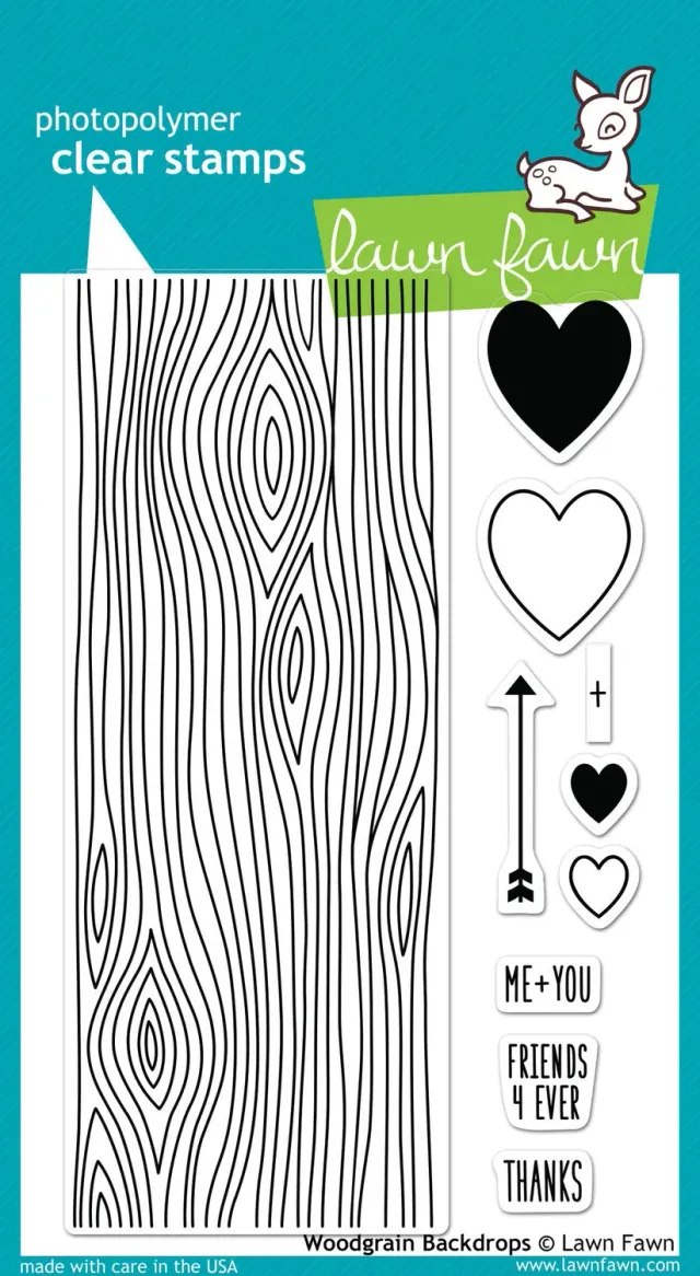 Lawn Fawn Woodgrain Backdrops Stempelset 10-teilig Holzmaserung