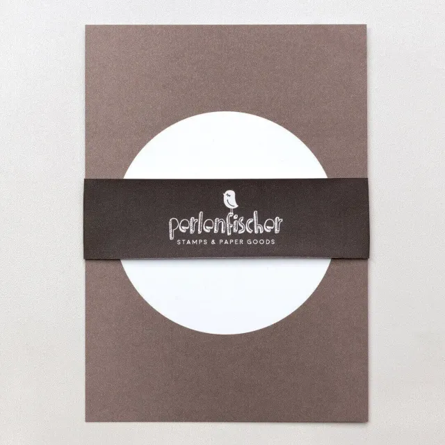 Perlenfischer Dot Mocca Postkarten A6 5er Set 350g Stempel