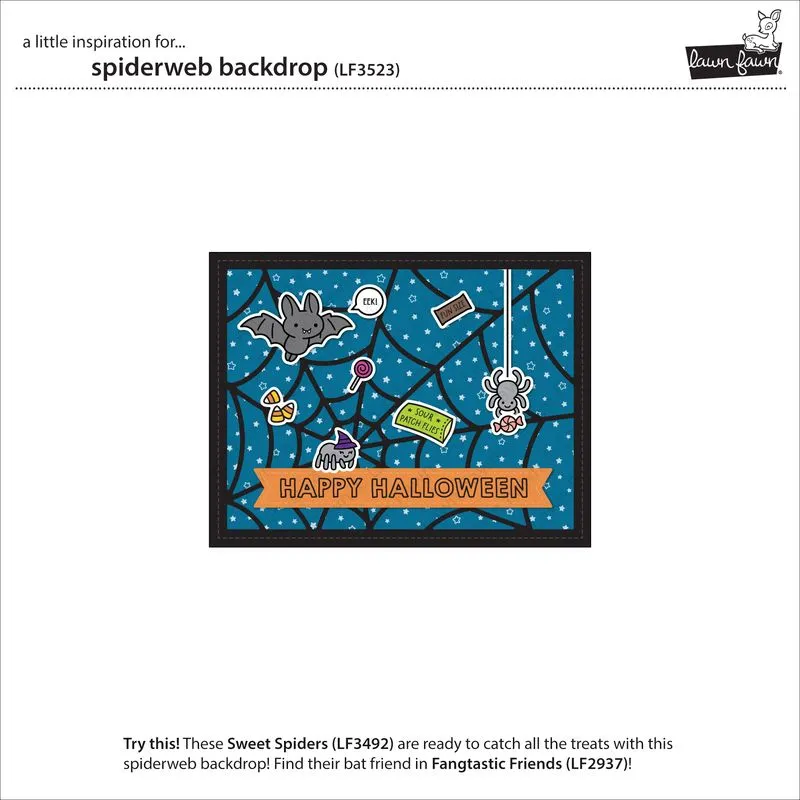 Lawn Fawn Lawn Cuts Spiderweb Backdrop Stanzschablone Halloween