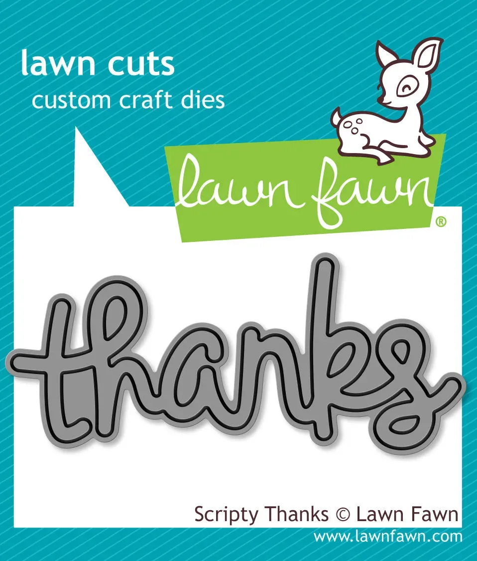 Lawn Fawn Lawn Cuts Scripty Thanks Stanzschablone Schriftzug