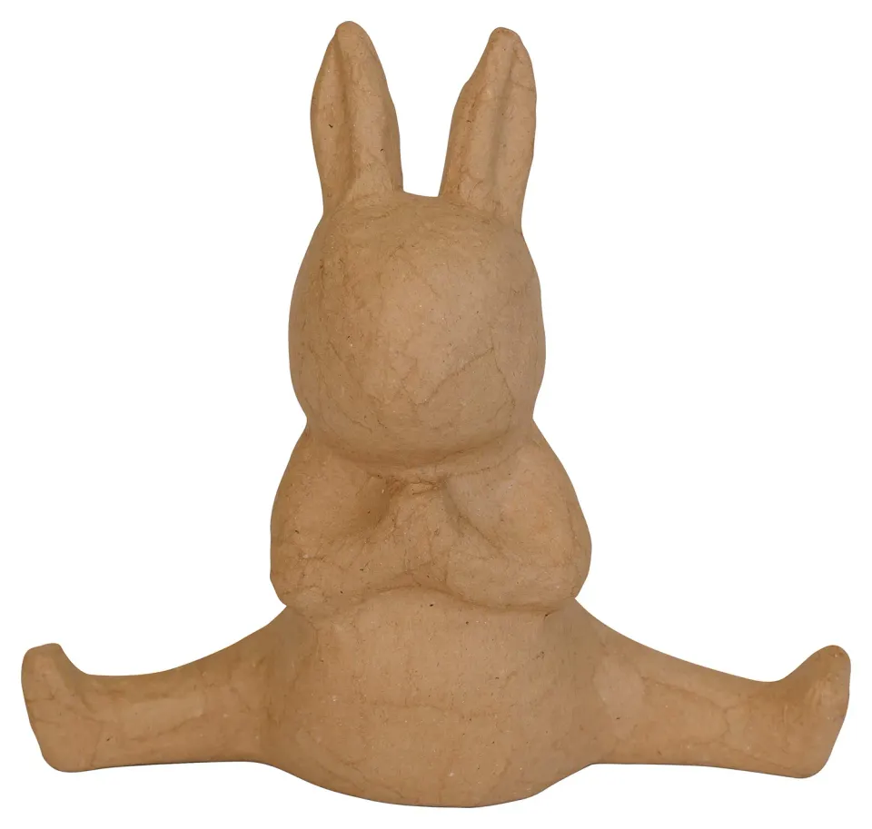 Décopatch SA224C Kaninchen Yoga Pappmaché-Figur 8x18,5x17cm