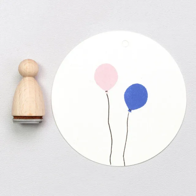Perlenfischer Luftballon Klein Stempel Geburtstag 16x13 mm