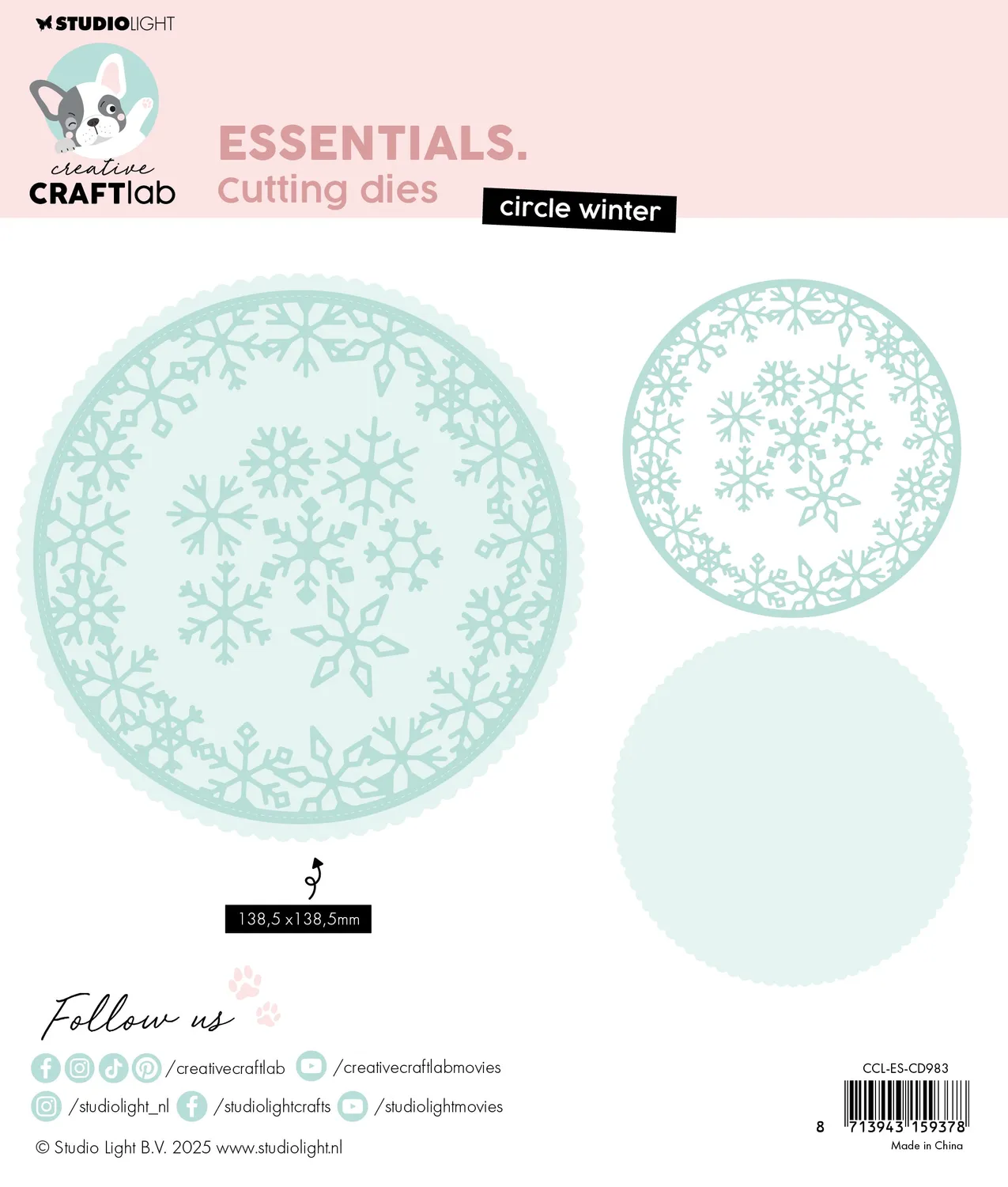 StudioLight Creative Craftlab Circle winter Stanzschablone Winter