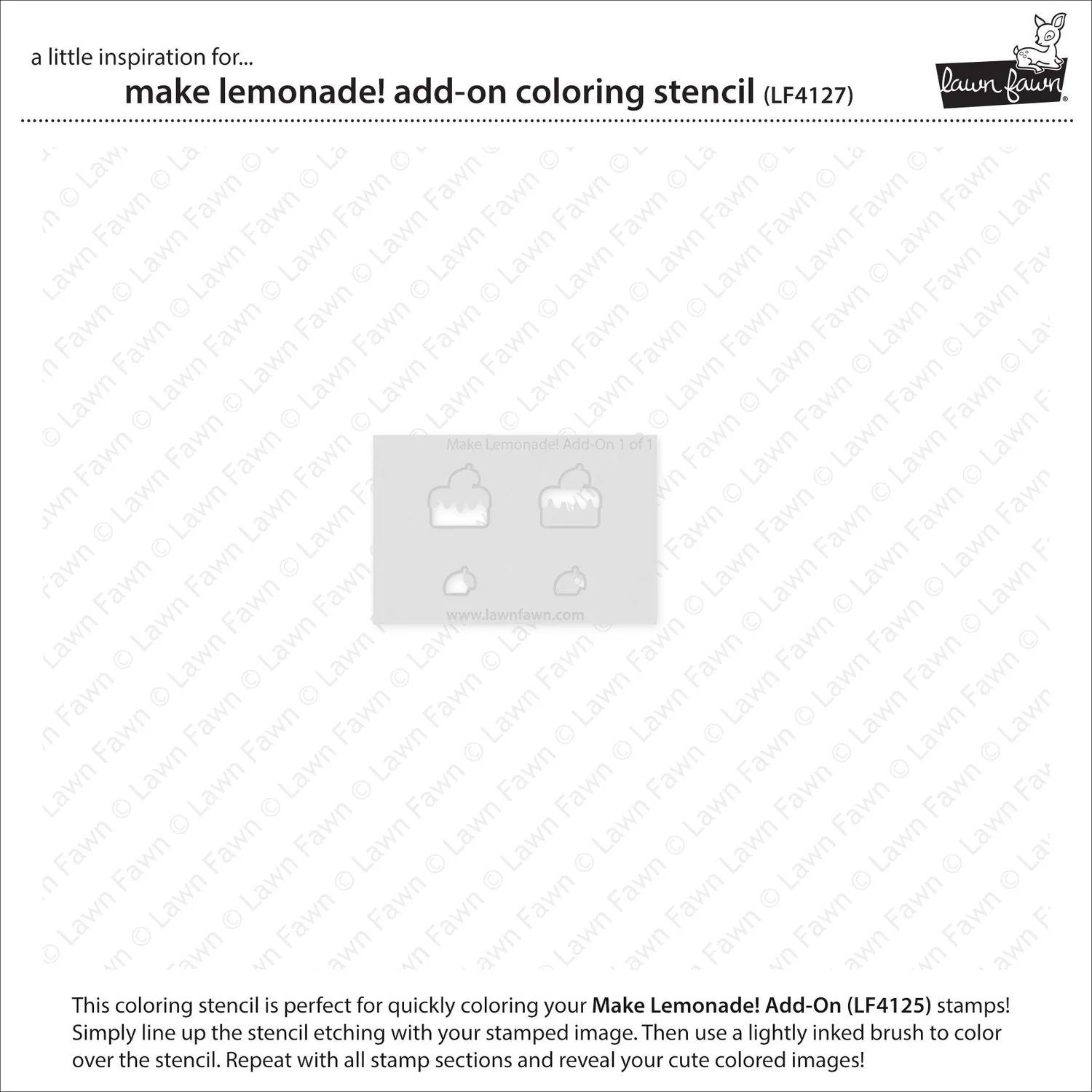 Lawn Fawn Make Lemonade Add-On Coloring Schablone Sommer