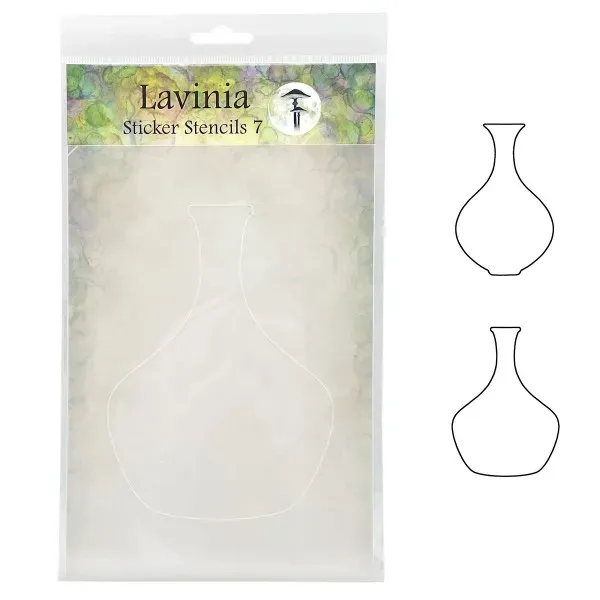 Lavinia Stamps Sticker Stencils 7 Schablone Flaschen selbstklebend