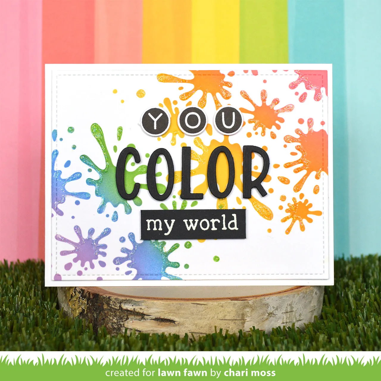 Lawn Fawn Paint Splatter Background LF2895 Schablone 15x15