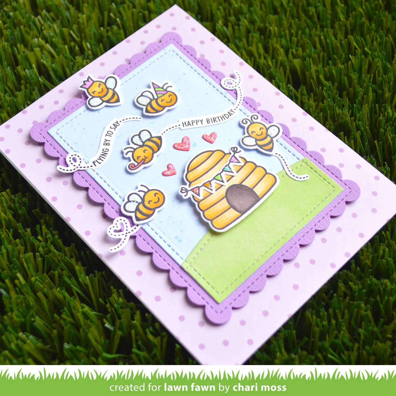 Lawn Fawn Just Plane Awesome Sentiment Trails Stempelset Papierflieger