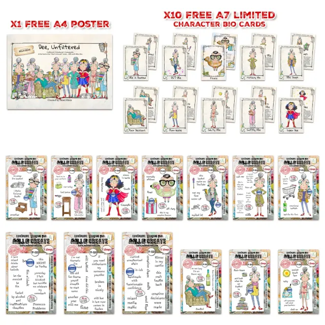 AALL and Create Janet Klein Miss Dee Stempel Bundle Figuren