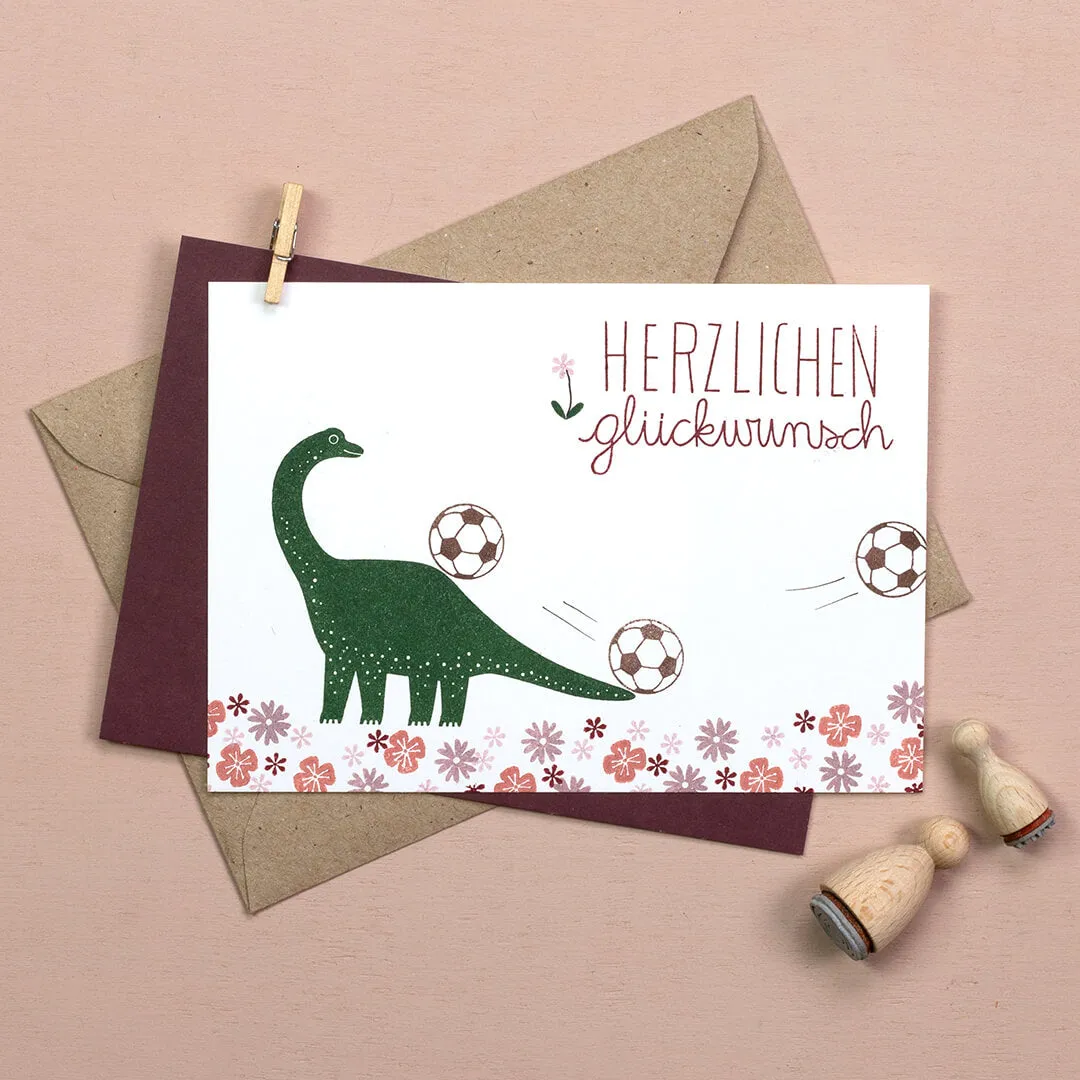 Perlenfischer Brachiosaurus Stempel 76x61 mm Dino