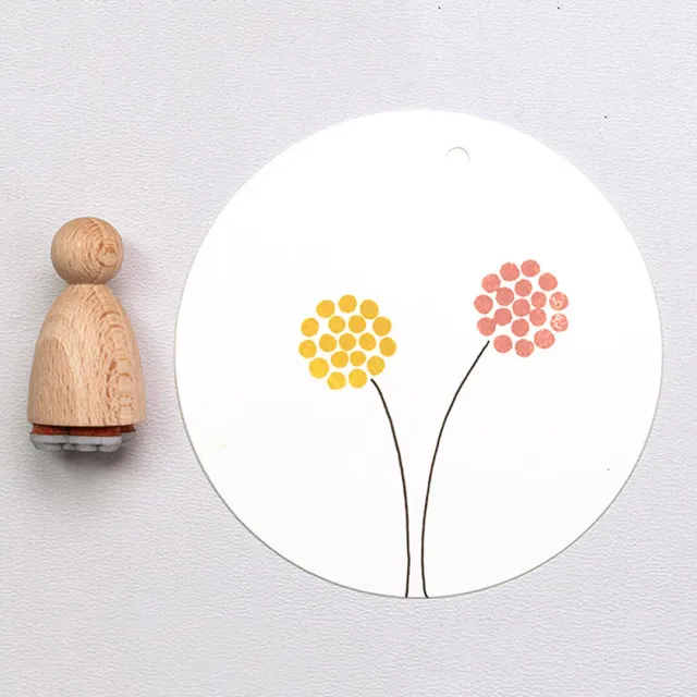 Perlenfischer Blüte Dots Stempel 15x14 mm Buche