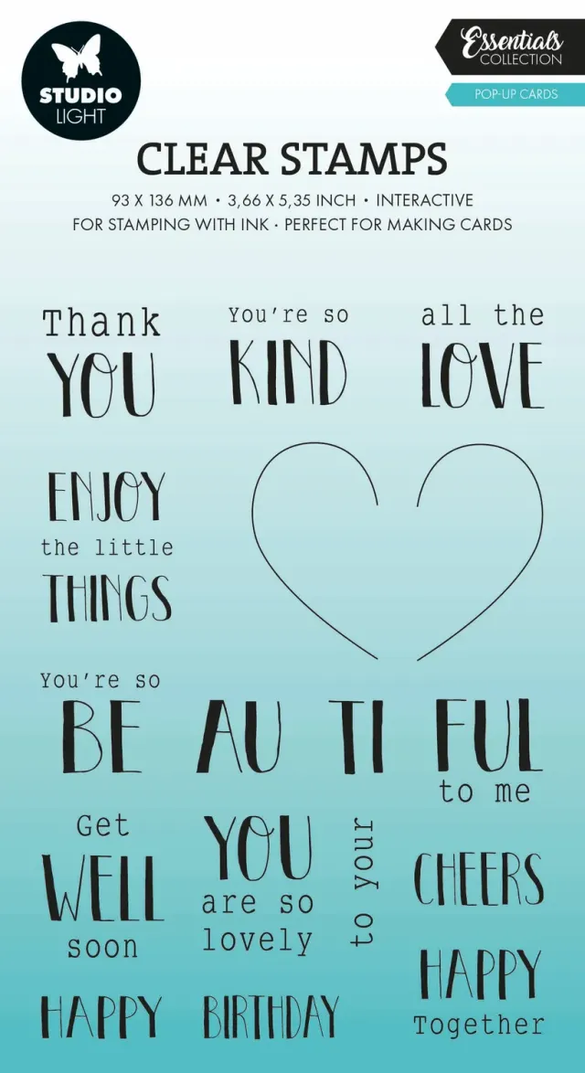 StudioLight Essentials Pop-up Cards Clear Stamp 93x139mm