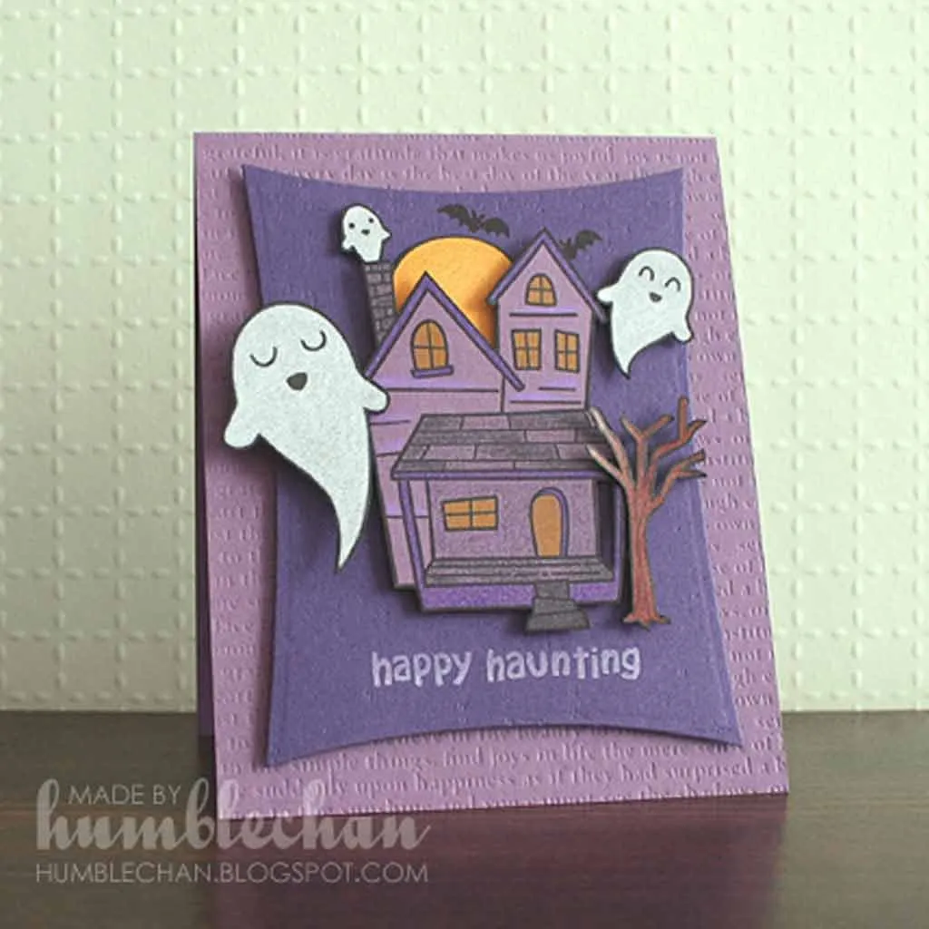 Lawn Fawn Happy Haunting Stempelset Halloween 13tlg