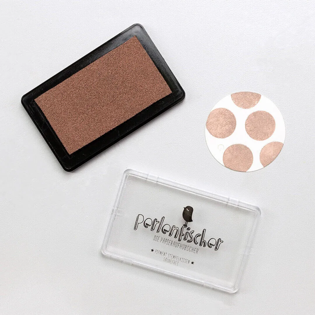 Perlenfischer Rose Gold Stempelkissen groß metallic